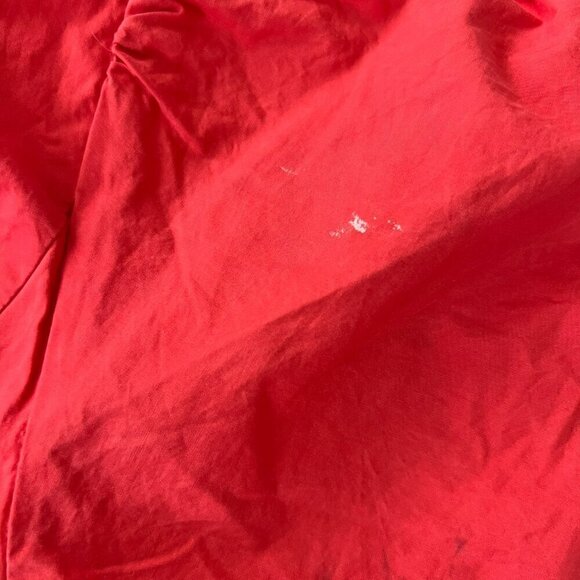 Marissa Webb Collective Midi Dress 2 Red Flutter Sleeve Tiered Cotton V-Neck - Picture 7 of 13